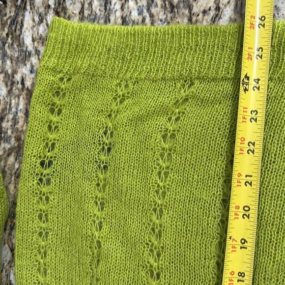 Masai Mohair Blend Long Sleeve Crew Neck Sweater In Green Size L - Picture 7 of 7